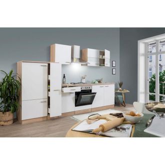 Respekta Cucina blocco cucina blocco cucina componibile rovere bianco Merle 300 cm Respecta