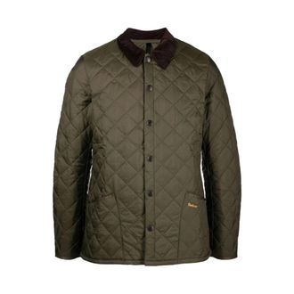Barbour Olijfgroene Diamantquilt Jas - Heren - Zomerjassen - Groen - M - Katoen - Jassen