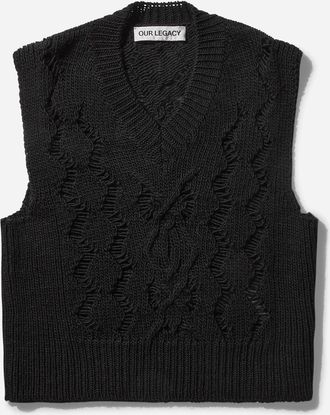 Our Legacy Women s Cable Michigan Tank Black