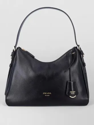 Prada aim&eacute;e leather shoulder bag gold hardware