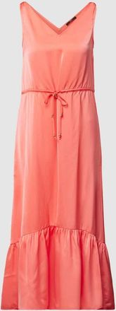Zero Knielanges Kleid mit V-Ausschnitt in Hellrosa, Größe 36