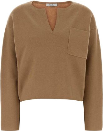 Max Mara Camel Wool Blend Zibello Sweater