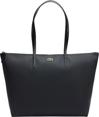 Lacoste Klassieke Concept Tote Tas in Zwart - Dames - Shoppers - Zwart - ONE Size - Tassen