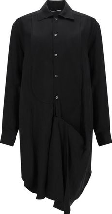 J.W.Anderson Black Shirt Collar Midi Dress