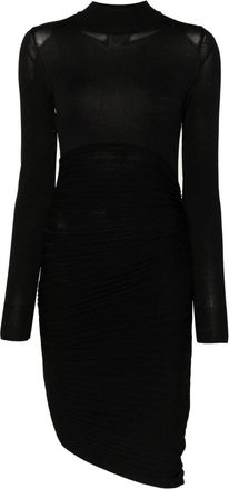Philosophy di Lorenzo Serafini pliss&eacute;-effect fine-knit dress - women - Polyamide/Viscose - 42 - Black