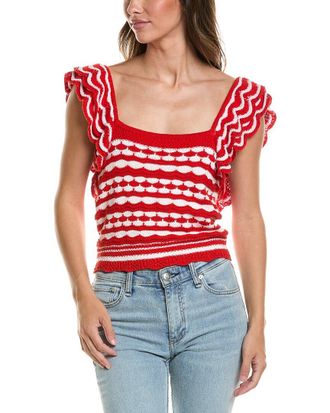 Autumn Cashmere 2-Tone Knit Tank Top