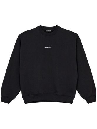 Han Kjobenhavn embroidered logo sweater - men - Organic Cotton - L - Black