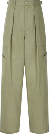 TOMBOY pleat-detailing tapered trousers - men - Cotton - M - Green