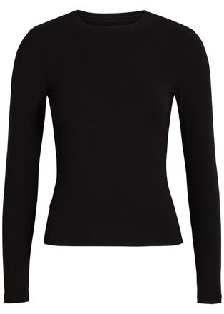 Tala 365 Ribbed Stretch-modal top - Black - XL (UK16 / XL)
