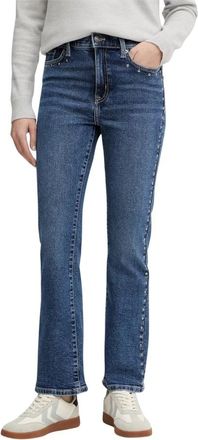 DKNY High-Rise Studded Bootcut Jean - Dames - Bootcut Jeans - Blauw - W29 - Katoen - Jeans