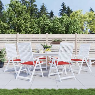 vidaXL Cojines De Silla De Jard&iacute;n 6 Uds Tela Oxford Rojo 50x50x3 Cm Vidaxl
