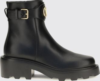 Valentino Garavani Stivaletti biker in pelle con fibbia VLogo Signature