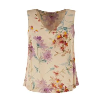 Herno Sleeveless Tops, female, Multicolor, Size: XS Viscose Shirt