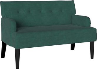 vidaXL Banco Chesterfield Verde Oscuro 112 X 65,5 X 75 Cm Terciopelo Vidaxl