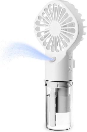No Brand Ventilador De Mano Con Funci&oacute;n De Nebulizaci&oacute;n 2 En 1, Usb-c, 4 Velocidades, Bater&iacute;a De 4 A 24 Horas, Blanco