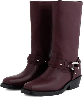 Paco Rabanne XL Link biker boots - Red