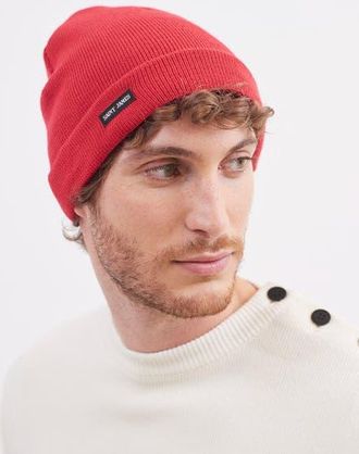Saint James CARTIER - Nautical Solid Wool Blend Beanie in Red at Nordstrom