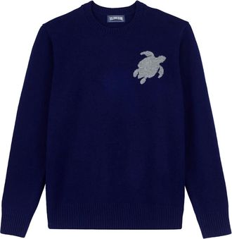 Vilebrequin Rayol intarsia-logo jumper - Blue