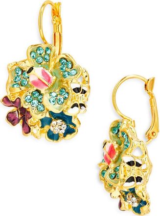 Kenneth Jay Lane Flower Cluster Lever-Back Earrings in Polished Gold at Nordstrom