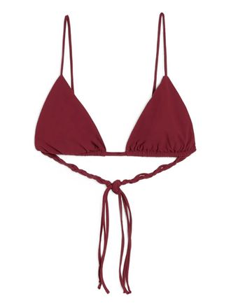 Jil Sander jersey Tangle bikini top - women - Polyamide/Spandex/Elastane - M - Red