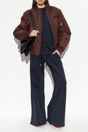 Off-white Insulated Jacket With Logo, Womens, Burgundy