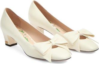 Valentino Garavani Bowow Pump in Ivory at Nordstrom, Size 6.5Us
