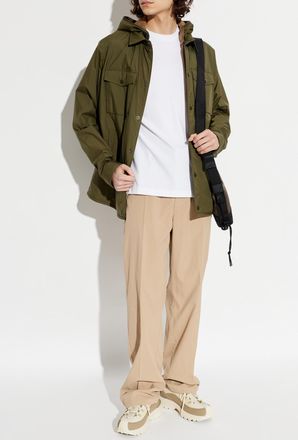 Moncler T-shirt With Printed Logo, Mens, White