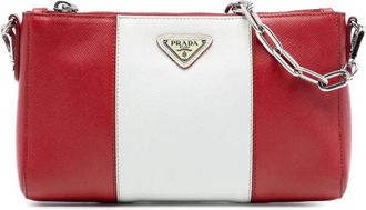 Prada Pre-owned Chain Shoulder Bag - Dames - Vintage Schoudertas - Rood - ONE Size - Vintage