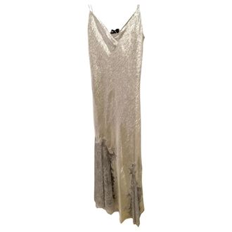 Tory Burch Tory Burch, Maxi Dresses, female, Yellow, Size: XS Star Lace Slip Dress