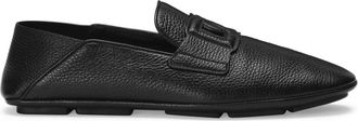 Dolce & Gabbana logo-appliqué leather loafers - men - Goat Skin/Calf Leather/Deer Skin/Lamb Skin/Rubber - 42.5 - Black