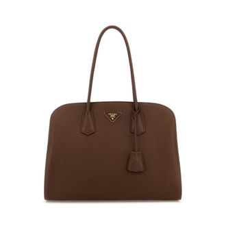 Prada Chocolate Leather Shopping Bag