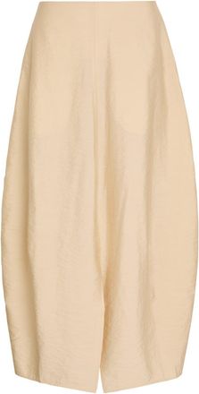 Toteme Crinkled Silk-blend Maxi Skirt - Stone - 38 (UK10 / S)