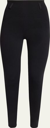Alaia High-Rise Rib Yoke Leggings