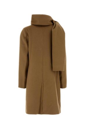 Michael Kors Womens Camel Wool Blend Coat Dkcamel Cappotti