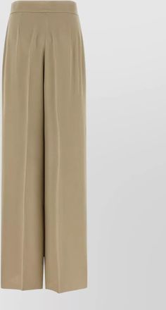 Max Mara silk wide-leg tailored trousers