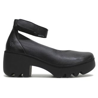 FLY London TIRY497FLY Mousse Leather Womens Comfort Shoes - Black - Size:UK 4