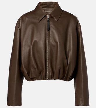 Loewe Draped leather jacket
