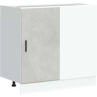 vidaXL Kitchen Base Cabinet Lyon Concrete Grey Engineered Wood Vidaxl
