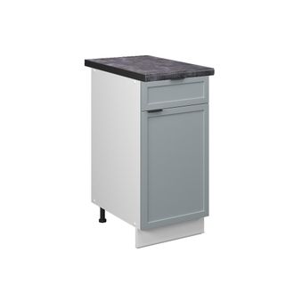 Vicco Mueble Bajo De Cocina Fame-line, Azul Claro-gris, 40 Cm, Et Antracita