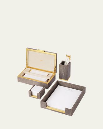 Aerin Faux Shagreen Envelope Box