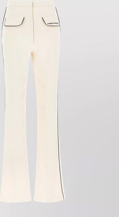 Elisabetta Franchi flared high waist trousers with back pockets
