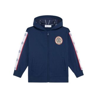 Roberto Cavalli Cotton hoodie - male - Roberto Cavalli - Kids Sweatshirts - Blue - 4 Y - Kids