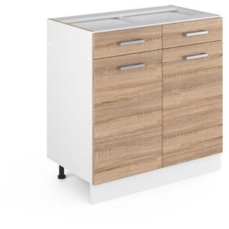 Vicco Mobiletto base per cucina R-Line, Sonoma, 80 cm, pl Antracite