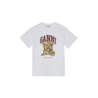 Ganni Dames, Tops, Wit, Maat: S