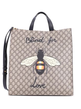 Gucci Convertible Soft Open Printed GG Coated Canvas Tall tote bag - Bruin
