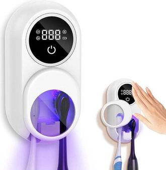 OEM Dailygoods, Esterilizador Uv Para Portacepillos De Dientes, Montaje En Pared, Elimina El 99,9% De Sustancias Nocivas, Secado Con Aire Caliente