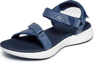 Skechers Womens 600 Spikeless Golf Sandale Shoe, Navy and White, 5 UK