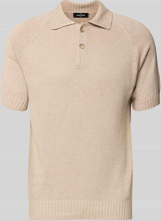 Gran Sasso Regular Fit Poloshirt aus Baumwoll-Kaschmir-Mix mit Knopfleiste in Beige, Gr&ouml;&szlig;e 50