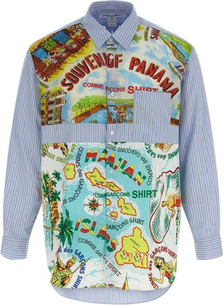 Comme Des Gar&ccedil;ons Multicolor Patterned inserts shirt