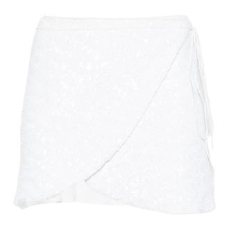 Os&eacute;ree Paillettes Rok - Dames - Rokken - Wit - Maat: S/M Polyamide